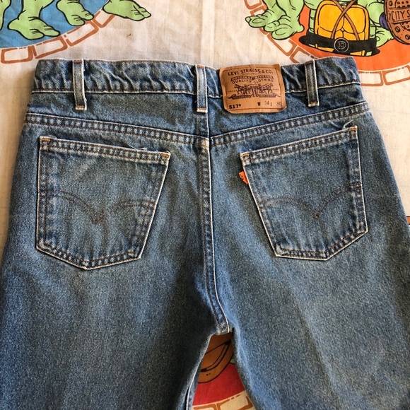 Vintage 517 Levis Orange Tab 34x30 Jeans Made in USA - Picture 2 of 6